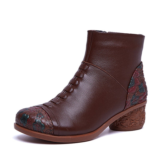 Zapatos de Cuero Genuino para Mamá con Forro de Algodón y Terciopelo - Image 13