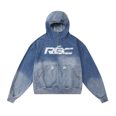 Chaqueta Denim Desgastada Heavy Wash Maychao - Image 11