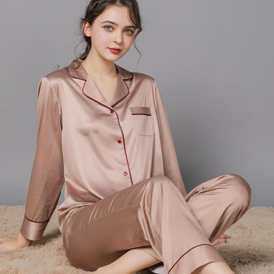 Pijama de Seda para Parejas Primavera Otoño - Image 7