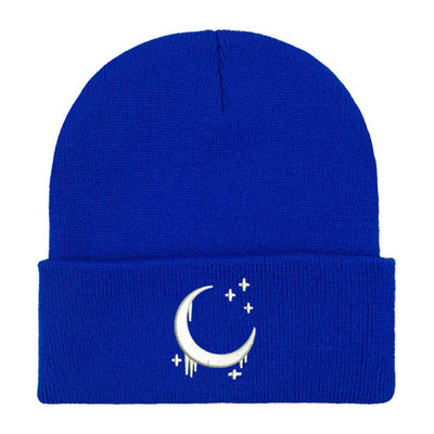 Gorro de Lana Tejido con Diseño de Luna y Estrellas para Otoño Invierno - Image 2