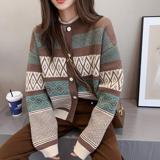 Cardigan Tejido Cuello Redondo Design Sense Niche