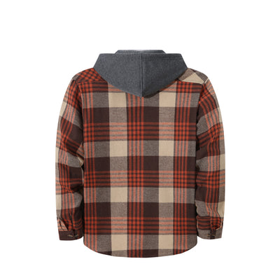 Chaqueta Hoodie Cuadriculada Moderna para Hombre - Image 19
