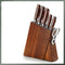 Seven Pieza Damascus Kitchen Knife Juego Marrón