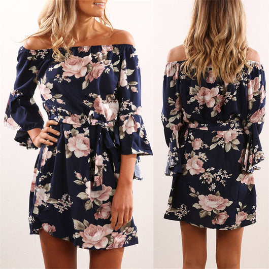 Vestido Suelto con Cinturón Estampado - Image 3