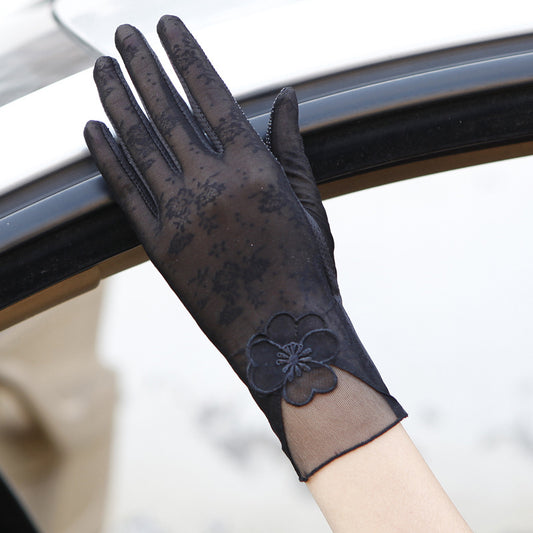 Guantes Femeninos de Seda de Hielo con Protección UV