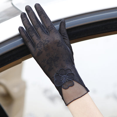Guantes Femeninos de Seda de Hielo con Protección UV