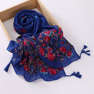 Chal de Viaje Elegante con Bordado Artesanal - Image 19