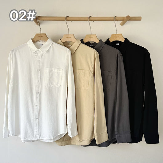 Camisa Casual Suelta Coreana de Manga Larga para Hombre - Image 12