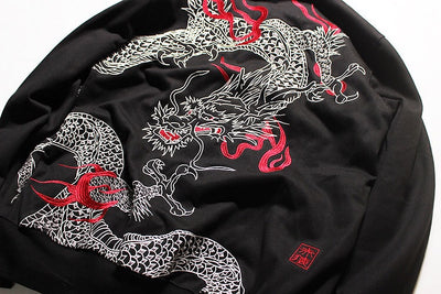 Sudadera Bordada con Diseños Tatuaje - Chaqueta de Algodón Estilo Urbano - Image 2