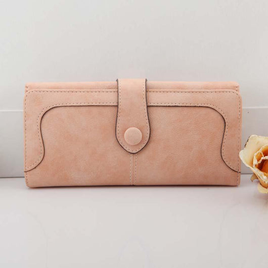 Billetera Larga Retro Coreana para Mujer con Costura Mate - Image 4