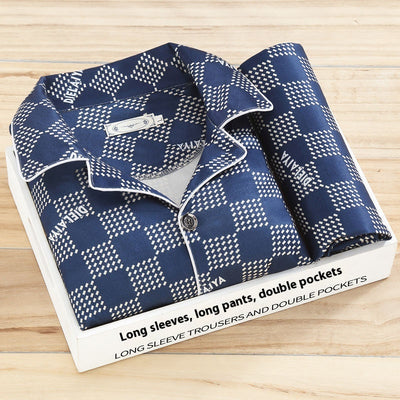 Pijama Hombre Manga Larga Primavera Otoño Conjunto Cómodo - Image 13