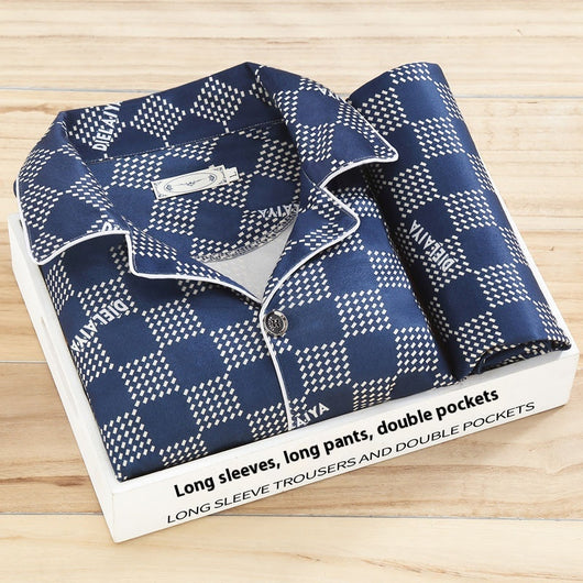 Pijama Hombre Manga Larga Primavera Otoño Conjunto Cómodo - Image 13