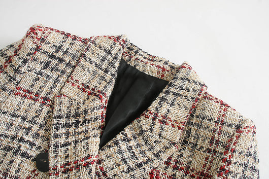Blazer a Cuadros para Mujer - Elegancia Profesional - Image 3