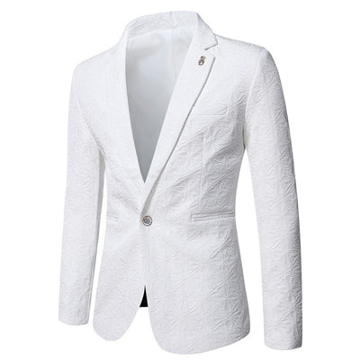 Chaqueta Slim Fit Jacquard Coreana para Hombre - Image 3