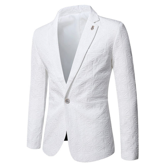 Chaqueta Slim Fit Jacquard Coreana para Hombre - Image 3