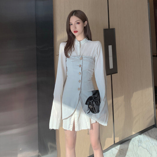 Vestido Tubo Ejecutivo con Cobertura de Cintura