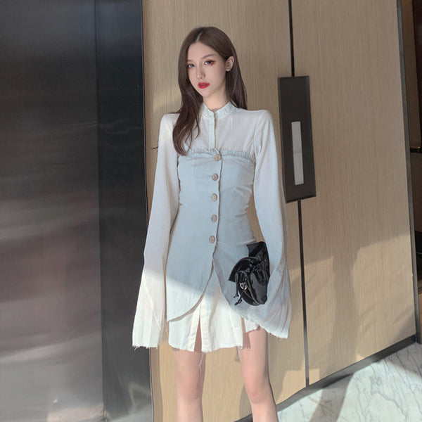 Vestido Tubo Ejecutivo con Cobertura de Cintura