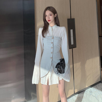 Vestido Tubo Ejecutivo con Cobertura de Cintura