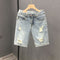 Pantalones Cortos Denim para Hombre con Roturas Desgarradas