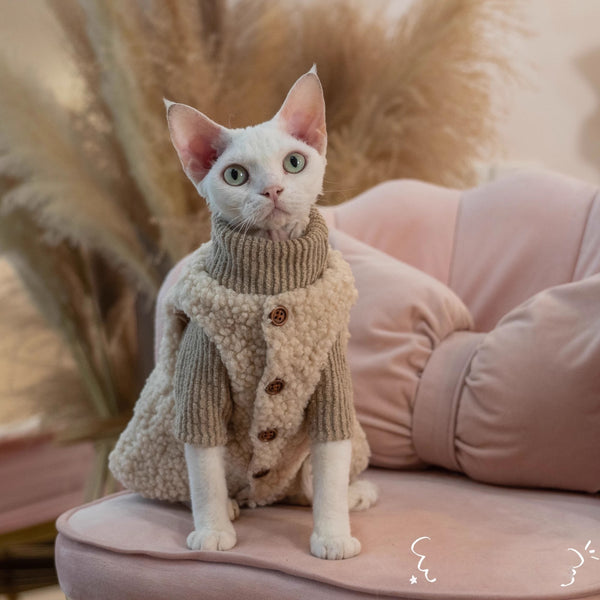 Chaleco de Lana para Gatos - Diseño Adorable con Cierre de Hebilla
