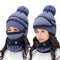 Conjunto de Gorro y Bufanda Tejido en Algodón Cálido