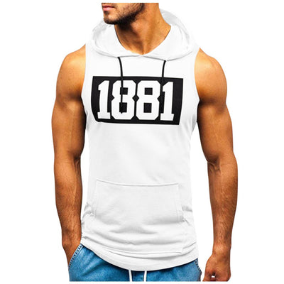 Sudadera Deportiva sin Mangas con Estampado de Letras para Hombre - Image 7
