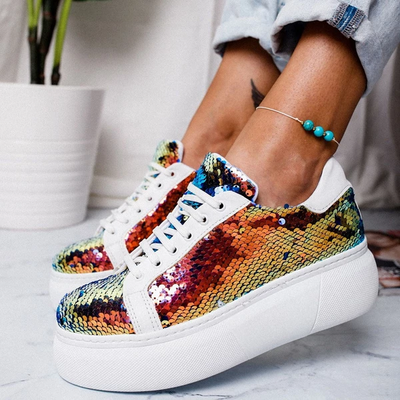 Zapatos Plataforma Muffin con Lentejuelas de Colores - Image 5