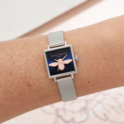 Reloj de Pulsera Cuadrado para Mujer con Escala Romana y Acero Inoxidable - Image 5