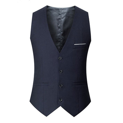 Chaleco de Traje Doble Botonadura Estilo Británico Talla Grande - Image 6