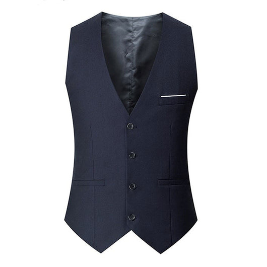 Chaleco de Traje Doble Botonadura Estilo Británico Talla Grande - Image 6