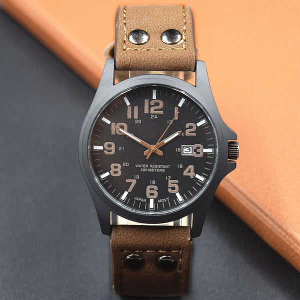 Reloj Militar de Cuarzo Premium con Calendario y Correa - Movimiento de Alta Precisión