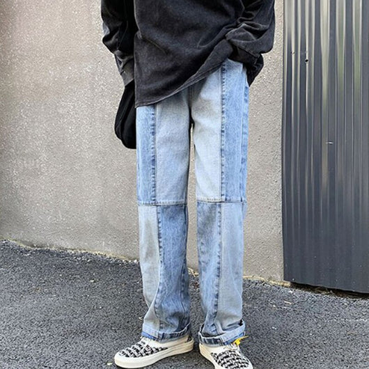 Jeans Ancho con Costuras Decorativas para Hombre - Image 6