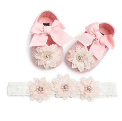 Zapatos de Bebé Princesa con Encaje - Suela Suave para Primeros Pasos - Image 4