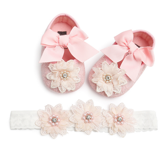 Zapatos de Bebé Princesa con Encaje - Suela Suave para Primeros Pasos - Image 4
