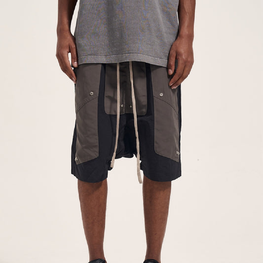 Shorts Casuales Holgados para Hombre con Parches Contrastantes