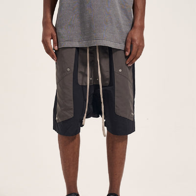 Shorts Casuales Holgados para Hombre con Parches Contrastantes