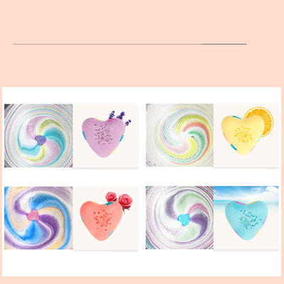 Bombas de Baño Arcoíris con Forma de Corazón - Image 9