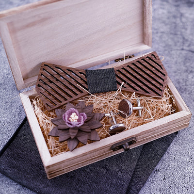 Corbata de Moño de Madera Maciza Estilo Europeo y Americano - Image 9