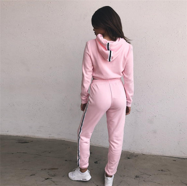 Conjunto Deportivo de Algodón con Sudadera Capucha y Pantalón Recto - Personalizable con Logo