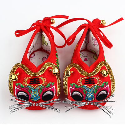 Zapatos Bordados Cabeza de Tigre - Traje Tang Tradicional para Bebé - Image 4