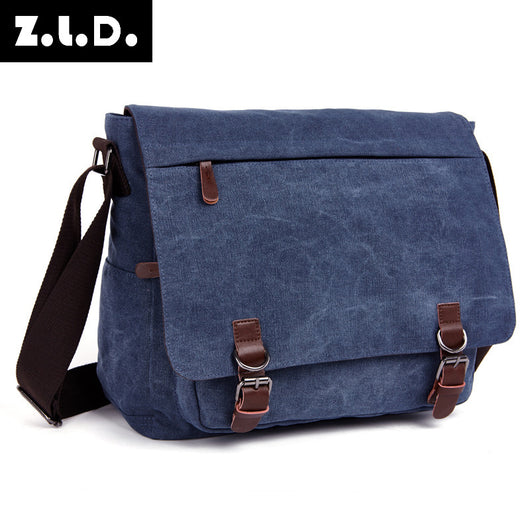 Bolsa de Lona para Computadora de Un Solo Hombro - Estilo Coreano Casual Outdoor