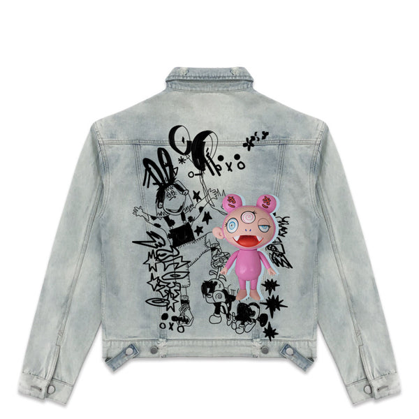 Muñeca con Chaqueta Vaquera de Solapa Pintada a Mano