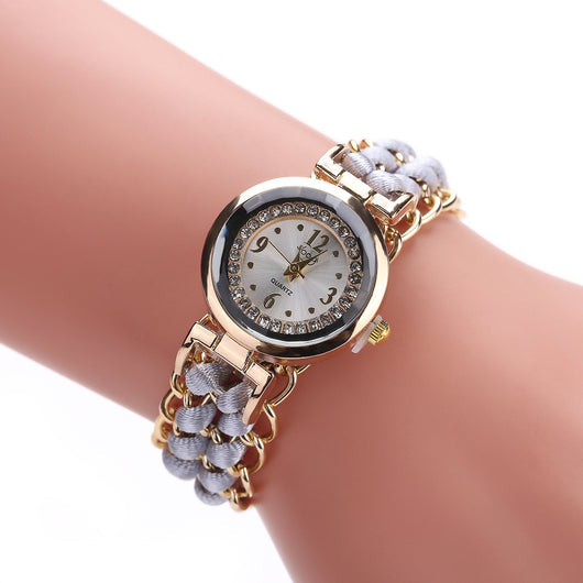 Reloj de Moda Casual para Mujer con Cadena de Cuerda Tejida y Movimiento de Cuarzo - Image 16