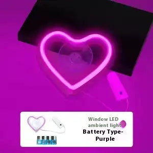 Luz Neón Triangular para Auto - Decoración Corazón LED - Image 7