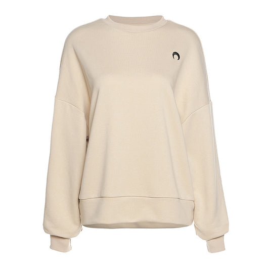 Sudadera Suelta con Cuello Redondo y Bordado en Mangas Largas - Image 3