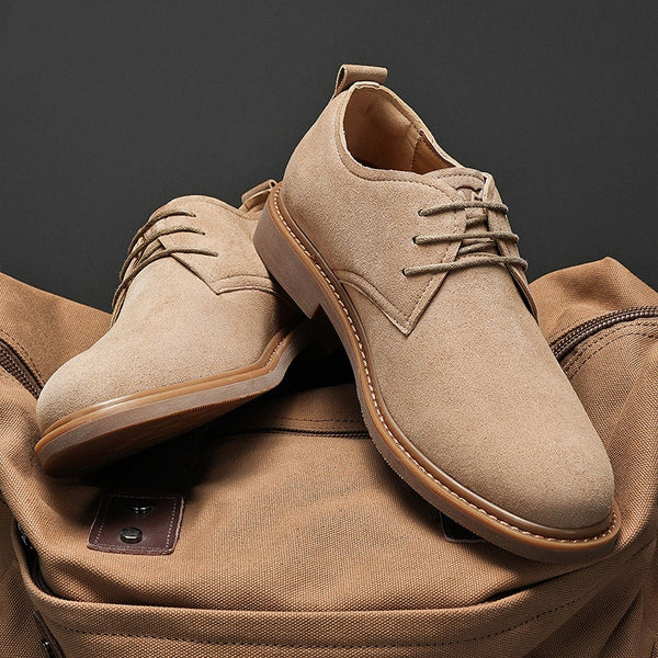Botas Martin de Cuero Ante Retro Británico para Hombre - Zapatos de Trabajo Exterior