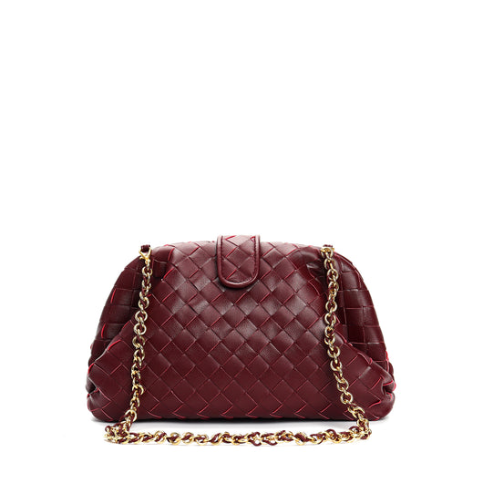 Bolso Mensajero de Cuero Genuino Tejido Cuadrado Pequeño - Image 2