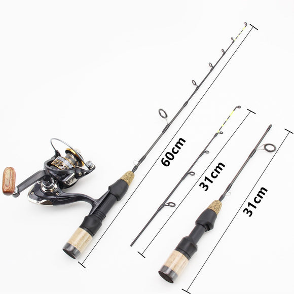 Carrete Giratorio Doble Punta para Pesca en Hielo - Kit Completo