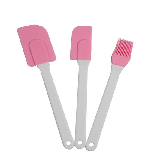 Set de 3 Espátulas de Silicona para Repostería y Cocina
