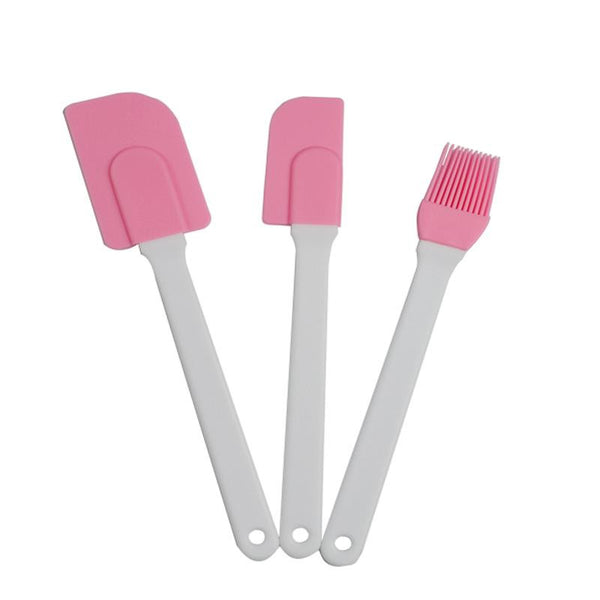 Set de 3 Espátulas de Silicona para Repostería y Cocina